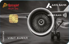 SpiceJet Axis Bank Voyage Black Credit Card card