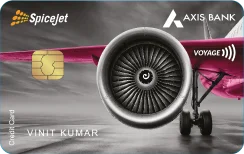 SpiceJet Axis Bank Voyage Credit Card card
