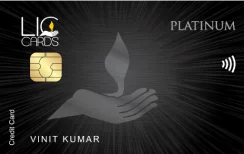 LIC Axis Bank Platinum Credit Card card